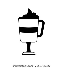 laatte icon with white background vector stock illustrationlatte