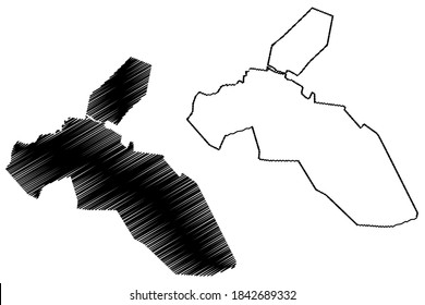 Laayoune City (Western Sahara, Morocco) map vector illustration, scribble sketch City of El Aaiun map