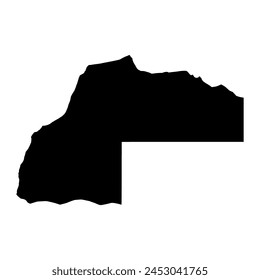 Laayoune Sakia El Hamra map, administrative division of Morocco. Vector illustration.