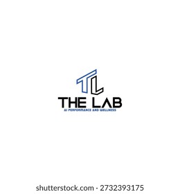 The Lab AI Performance and Wellness Logo Design on White Background