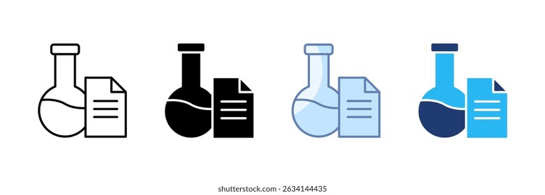 Lab Analysis Icon Set Multiple Style Collection