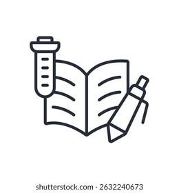 lab analysis icon. vector.Editable stroke.linear style sign for use web design,logo.Symbol illustration.