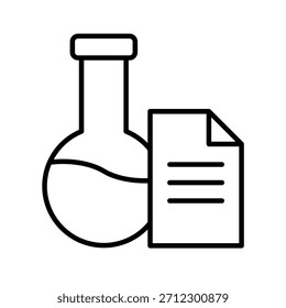 Lab Analysis Outline Icon Vector Illustration