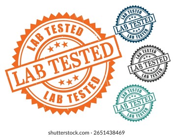 Lab Approved Stamp Vector Set, Quality Check Guarantee Badges