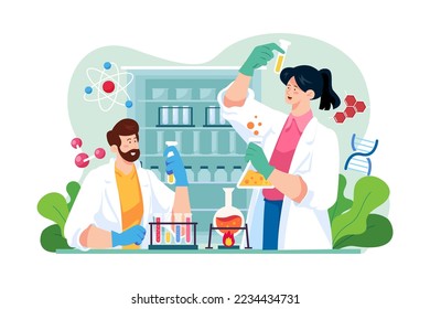 Lab assistant working in a laboratory