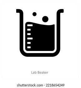 lab beaker and chemistry icon concept