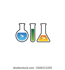 Lab beaker icon flat vector design