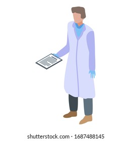 Lab biologman icon. Isometric of lab biologman vector icon for web design isolated on white background