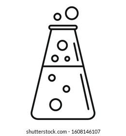 Lab boiling pot icon. Outline lab boiling pot vector icon for web design isolated on white background