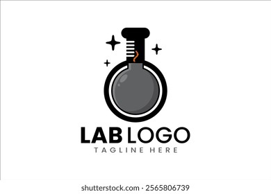 Lab bomb logo combining science and energy for modern and creative branding projects