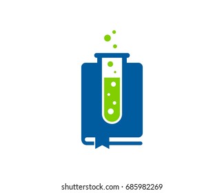 Lab Book Icon Logo Design Element