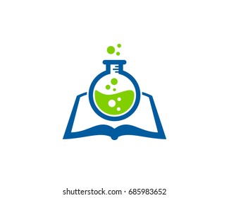 Lab Book Icon Logo Design Element