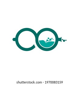 Lab bottke sunglasses illustration logo design vector