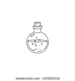 Lab bottle icon. Halloween icon. Labolatory icon. Magic bottle icon.