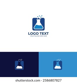 lab bottle logo design template