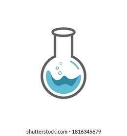 Lab Bottle Logo Design Vector