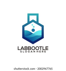 Lab Bottle Logo Gradient Colorful Abstract