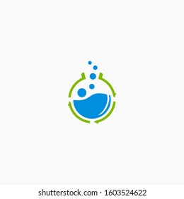 lab bottle logo simple premium
