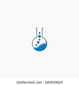 lab bottle logo simple premium