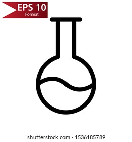 Lab bottle outline logo is a simple logo or icon, like a bottle or glass logo, compatible for any company.