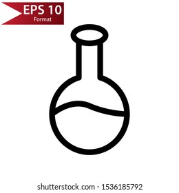 Lab bottle outline logo is a simple logo or icon, like a bottle or glass logo, compatible for any company.