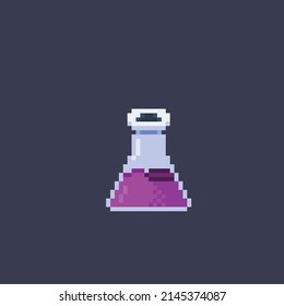 lab bottle in pixel style