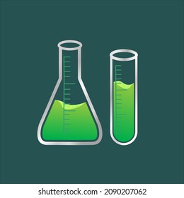 vector del frasco de laboratorio, vidrio del frasco de laboratorio, icono del frasco de ab fresco 