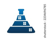 Lab building logo icon template
