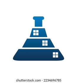 Lab building logo icon template