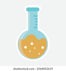 Lab bulb vector illustration Sticker. Vector sticker of a lab bulb. Perfect for science and lab-themed decorations