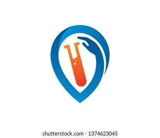 Lab Care Logo Template, Icon, Symbol - Vector