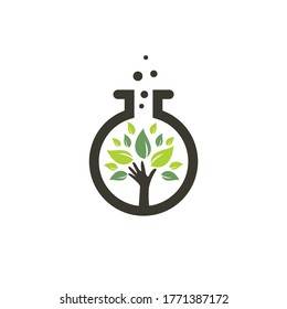 Lab care vector logo design. Natural lab logo design concept