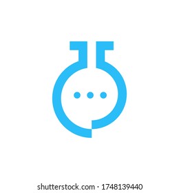 lab chat logo design template
