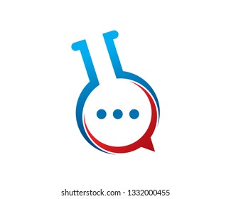 Lab Chat Logo Template, Icon, Symbol - Vector