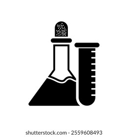 Lab chemical icon logo vector. Clinical study banner web icon concept for clinical study