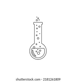 Lab chemical tubes set. Glass beaker, tubes and bottles, tools for laboratory experiment, flasks in holder, burner. Vector illustration for chemistry, medical research, science concept