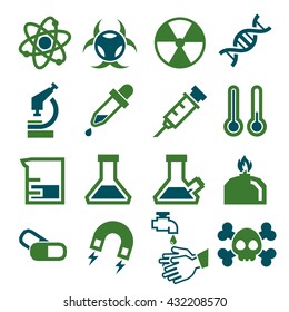 lab, chemistry, science icon set
