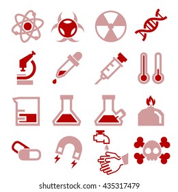 lab, chemistry, science icon set