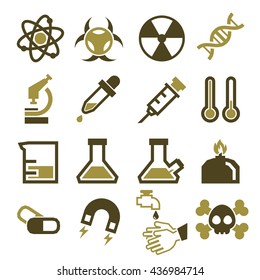 lab, chemistry, science icon set