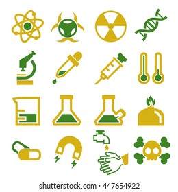 lab, chemistry, science icon set