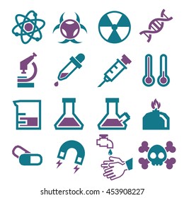 lab, chemistry, science icon set