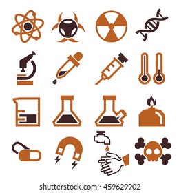 lab, chemistry, science icon set