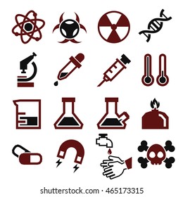 lab, chemistry, science icon set