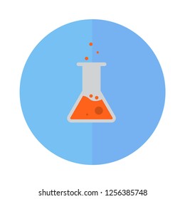 lab chemistry symbol. science icon. flat design color.