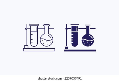Icono de ilustración de vector de química de laboratorio