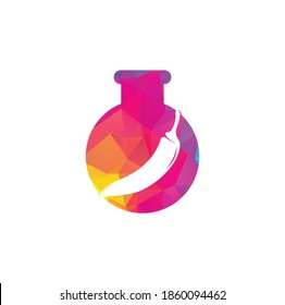 Plantilla vectorial de diseño de logotipo Lab Chili, logotipo de Red Chili. Icono de símbolo