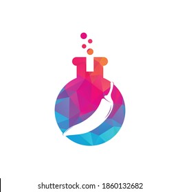 Lab Chili logo design vector template, Red Chili logo. Symbol Icon