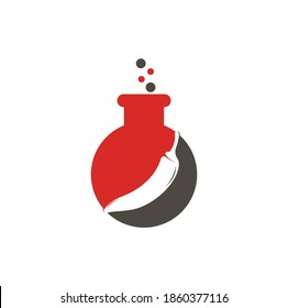 Lab Chili logo design vector template, Red Chili logo. Symbol Icon