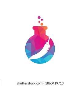 Lab Chili logo design vector template, Red Chili logo. Symbol Icon