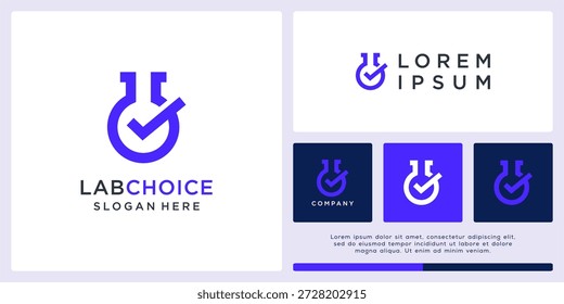 Lab choice logo design with check mark.